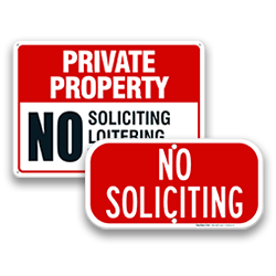 No Soliciting Signs