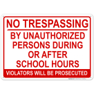 No Trespassing Violators Will Be Prosecuted Sign