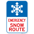 Emergency Snow Route Sign