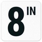 8 In / Eight InchesVinyl Adhesive Pool Depth Marker,