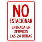 No Parking Service Entrance Sign,