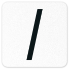 Slash Symbol Vinyl Adhesive Pool Depth Marker,