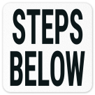 Steps Below Vinyl Adhesive Pool Depth Marker,