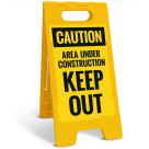 Osha Caution Area Under Construction Keep Out Sidewalk Sign Kit,