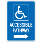Accessible Pathway With right Arrow Sign,