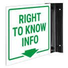 Right to Know Info Projecting Sign, Double Sided,