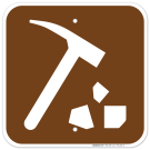 Rock Collecting Graphic Only Sign
