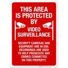 This Area Is Protected By Video Surveillance Security Cameras And Equipment Sign
