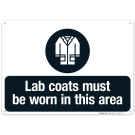 Lab Coats Must Be Worn In This Area Sign