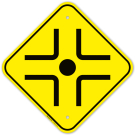 Circular Intersection Graphic Sign