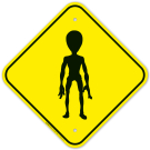Alien Crossing Sign