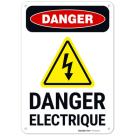 Danger Electrique OSHA Sign