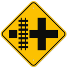 MUTCD Railway Left W10-2 Sign